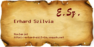 Erhard Szilvia névjegykártya