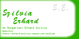 szilvia erhard business card